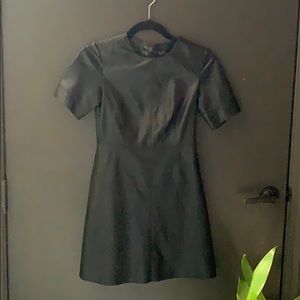 Topshop Black Faux Leather Dress